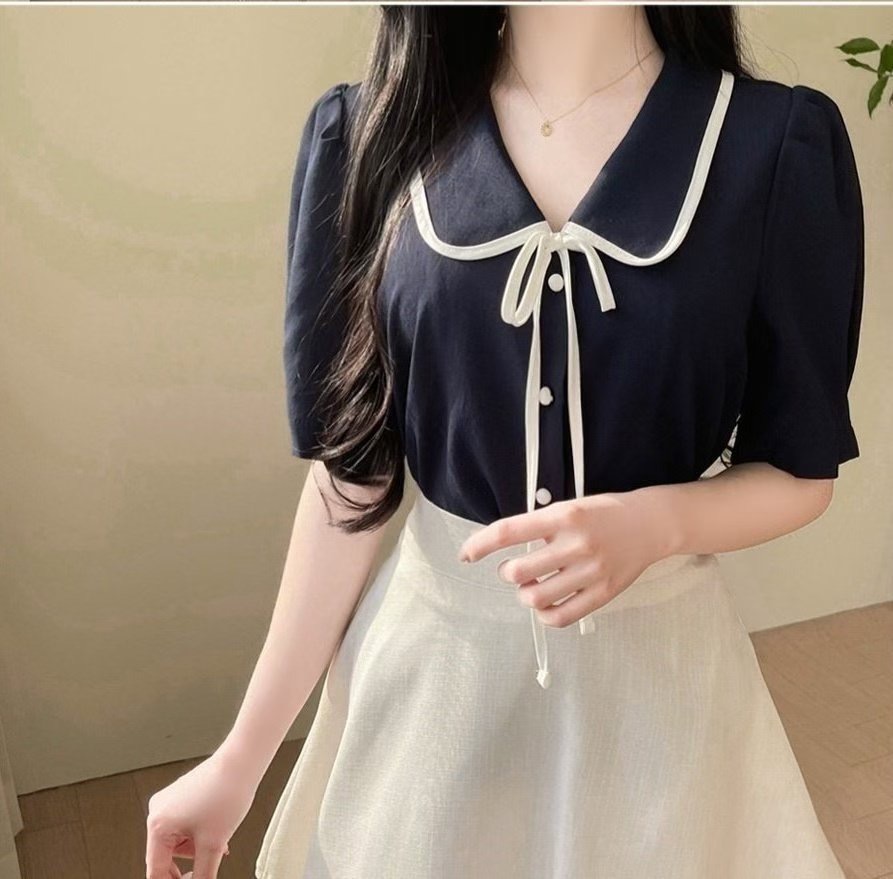OLIVIA東大門㊣直郵女裝新款25春夏職業真品時尚襯衫蕾絲衫OLIVIA襯衫/蕾絲衫圖色3