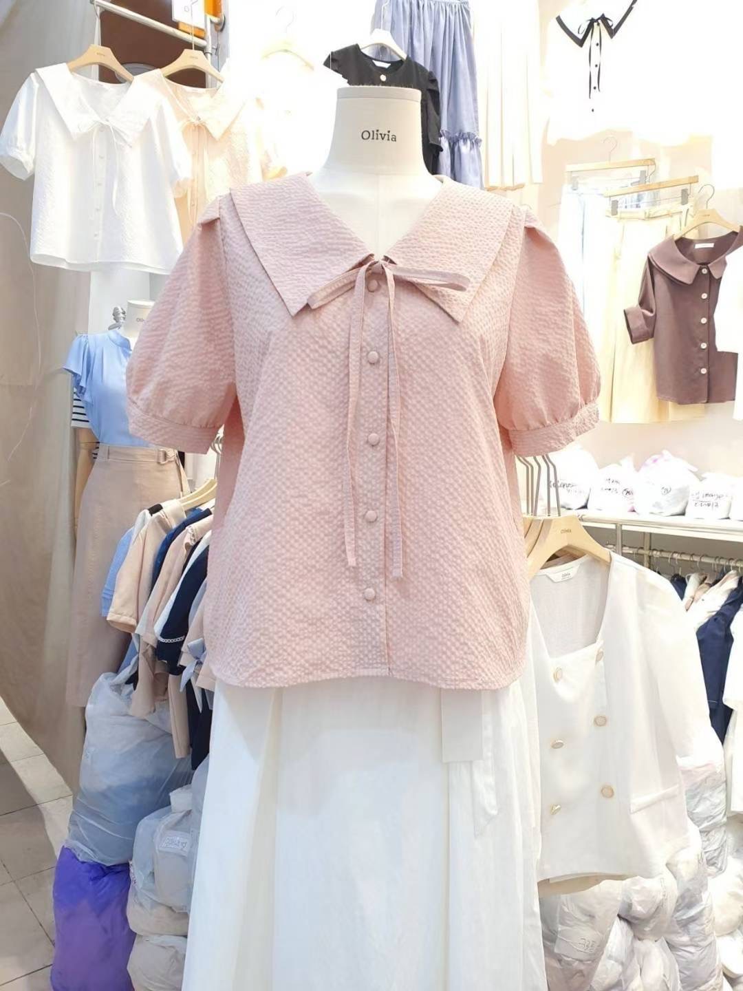 OLIVIA東大門㊣直郵女裝新品休閑真品時尚人氣熱賣襯衫蕾絲衫OLIVIA襯衫/蕾絲衫圖色2