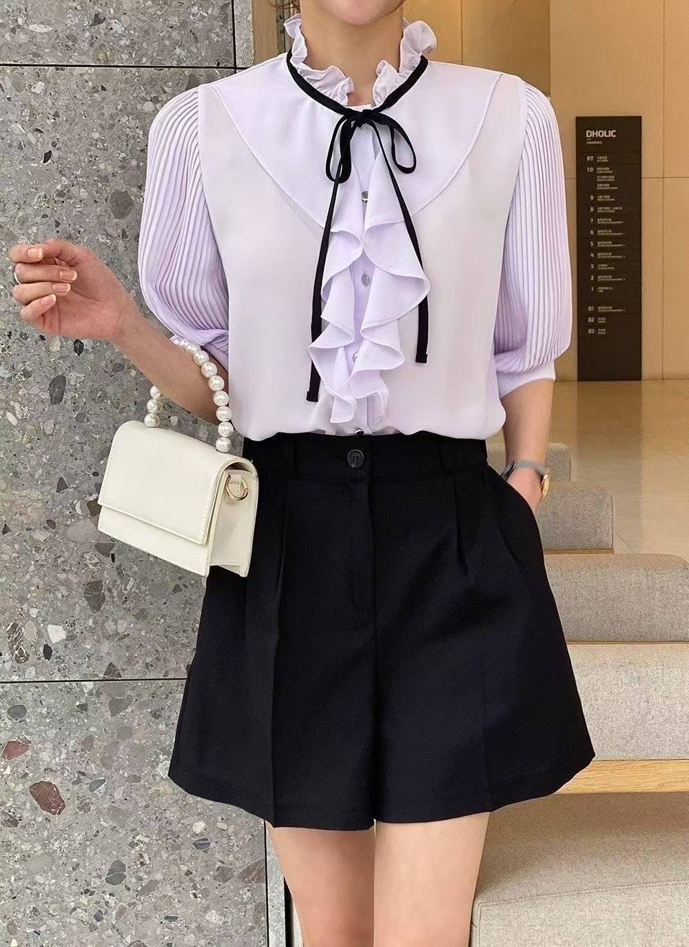 OLIVIA東大門㊣代購女裝新款職業推薦熱賣時尚真品襯衫蕾絲衫OLIVIA襯衫/蕾絲衫圖色3