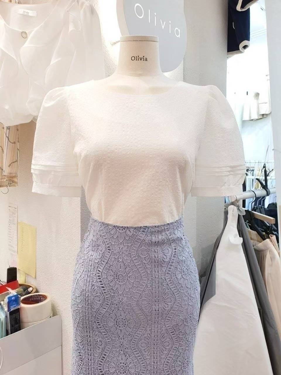 OLIVIA東大門㊣代購女裝新品真品25春夏休閑熱賣襯衫蕾絲衫OLIVIA襯衫/蕾絲衫圖色3