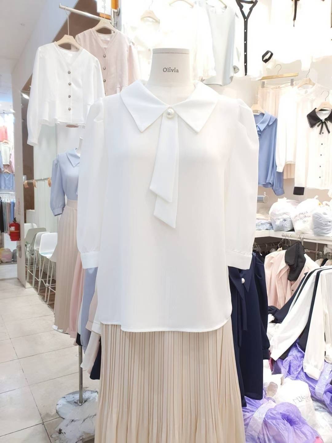 OLIVIA東大門㊣直郵女士新品推薦職業時尚25春夏襯衫蕾絲衫OLIVIA襯衫/蕾絲衫圖色2