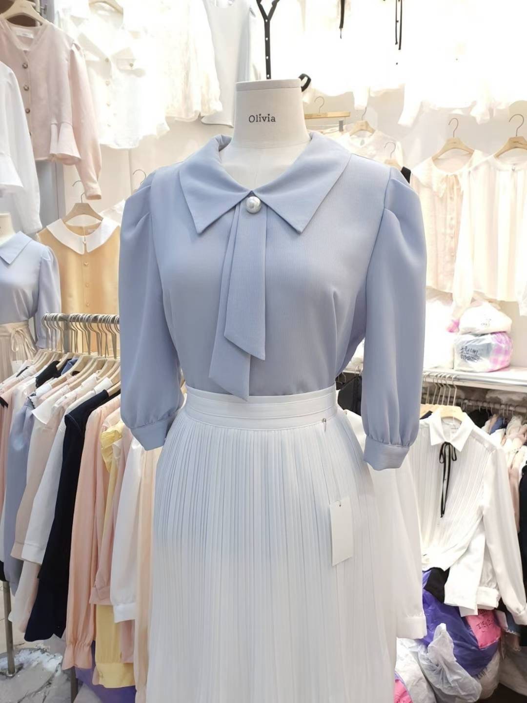 OLIVIA東大門㊣直郵女士新品推薦職業時尚25春夏襯衫蕾絲衫OLIVIA襯衫/蕾絲衫圖色3
