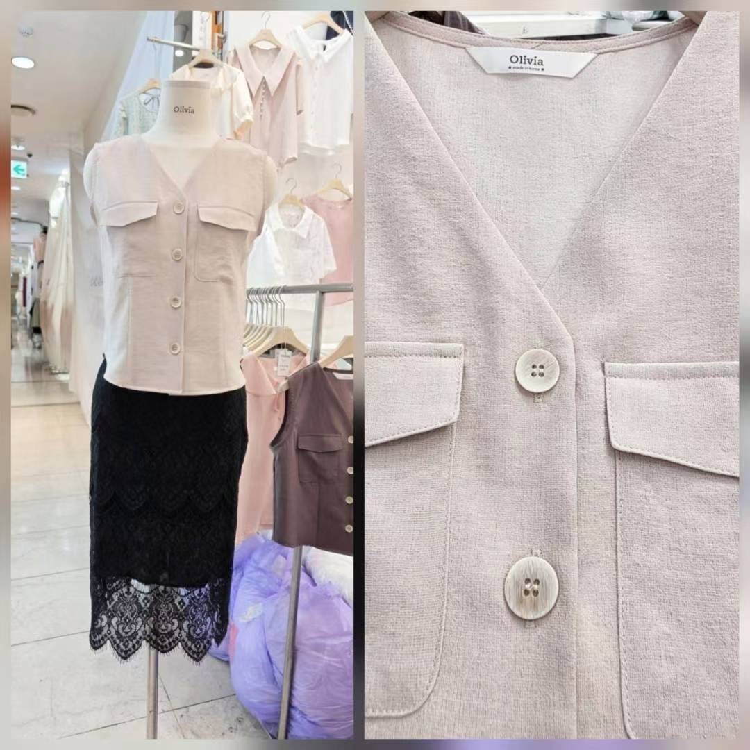 OLIVIA東大門㊣代購女裝新品時尚推薦25春夏職業休閑吊帶背心OLIVIA吊帶/背心