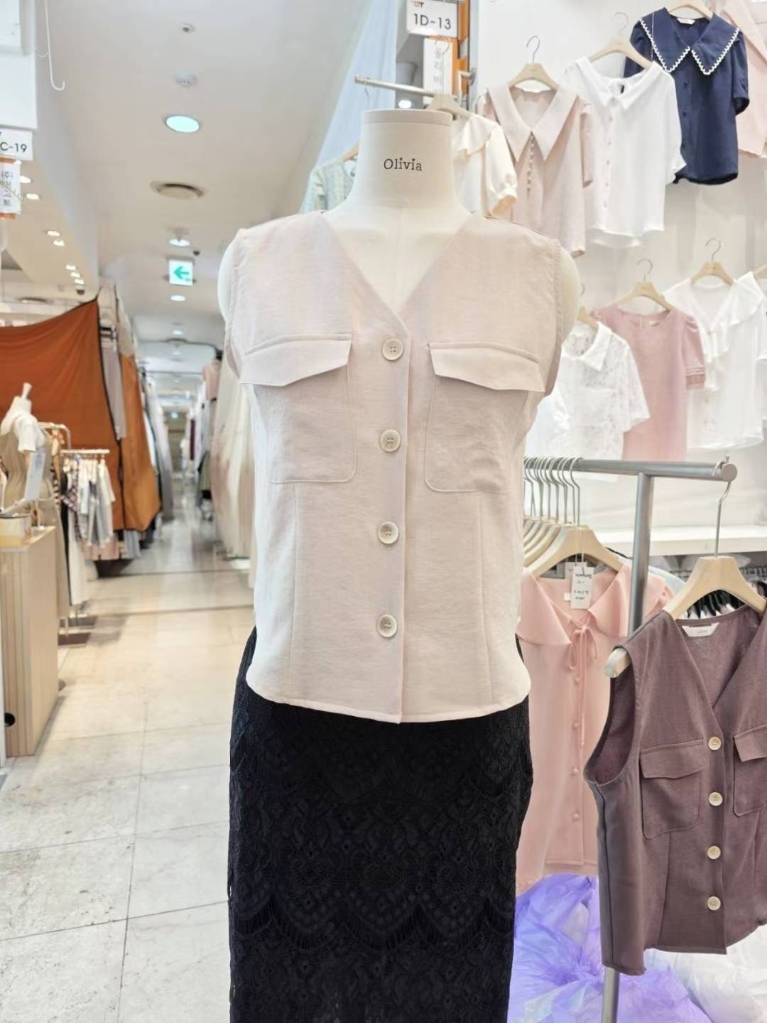 OLIVIA東大門㊣代購女裝新品時尚推薦25春夏職業休閑吊帶背心OLIVIA吊帶/背心圖色3