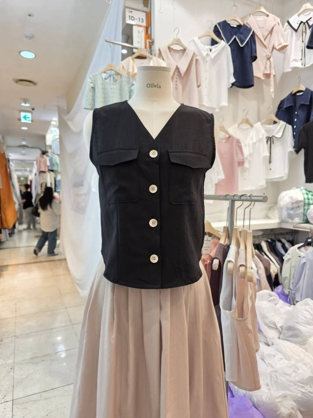 OLIVIA東大門㊣代購女裝新品時尚推薦25春夏職業休閑吊帶背心OLIVIA吊帶/背心圖色4