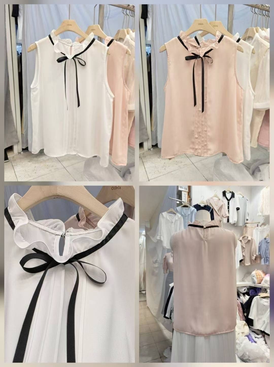 OLIVIA韓國代購㊣女士新品人氣職業推薦真品休閑襯衫蕾絲衫OLIVIA襯衫/蕾絲衫