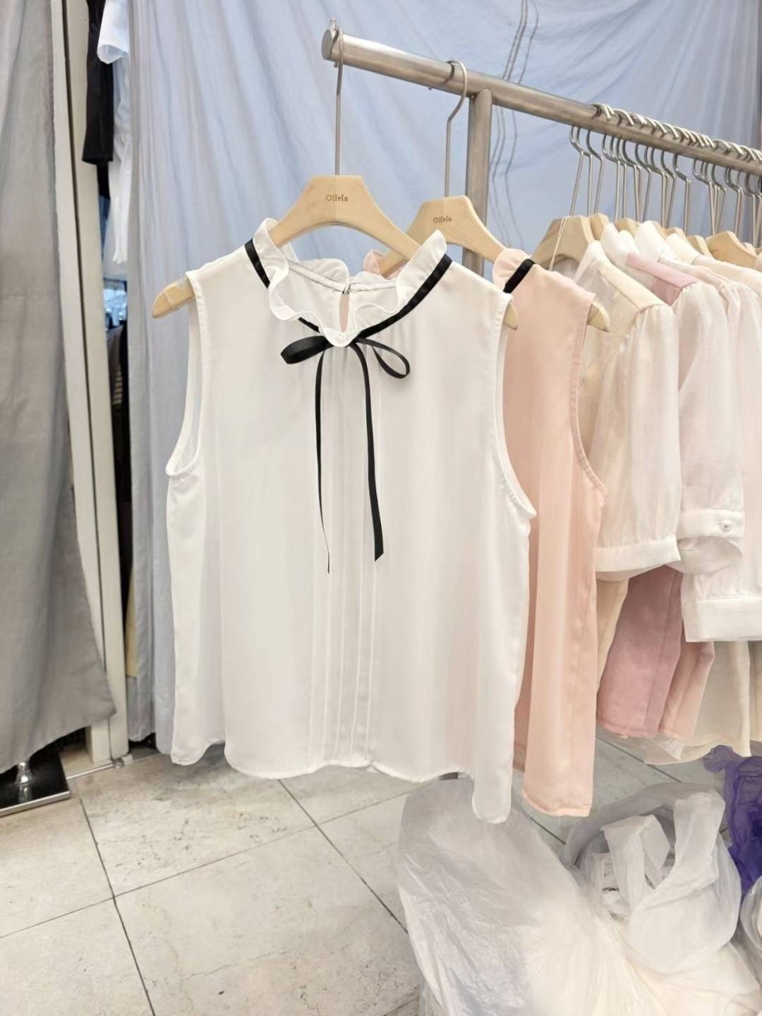 OLIVIA韓國代購㊣女士新品人氣職業推薦真品休閑襯衫蕾絲衫OLIVIA襯衫/蕾絲衫