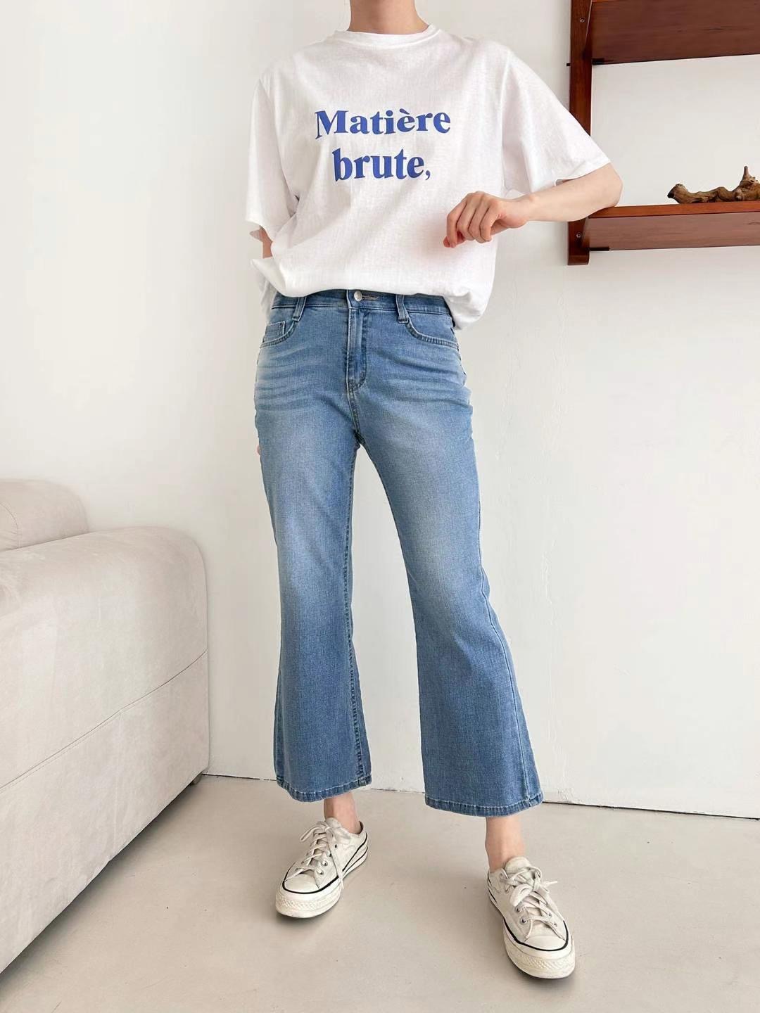 FLY DENIM東大門㊣代購女士新品熱賣人氣真品25春夏牛仔褲喇叭FLY DENIM牛仔褲