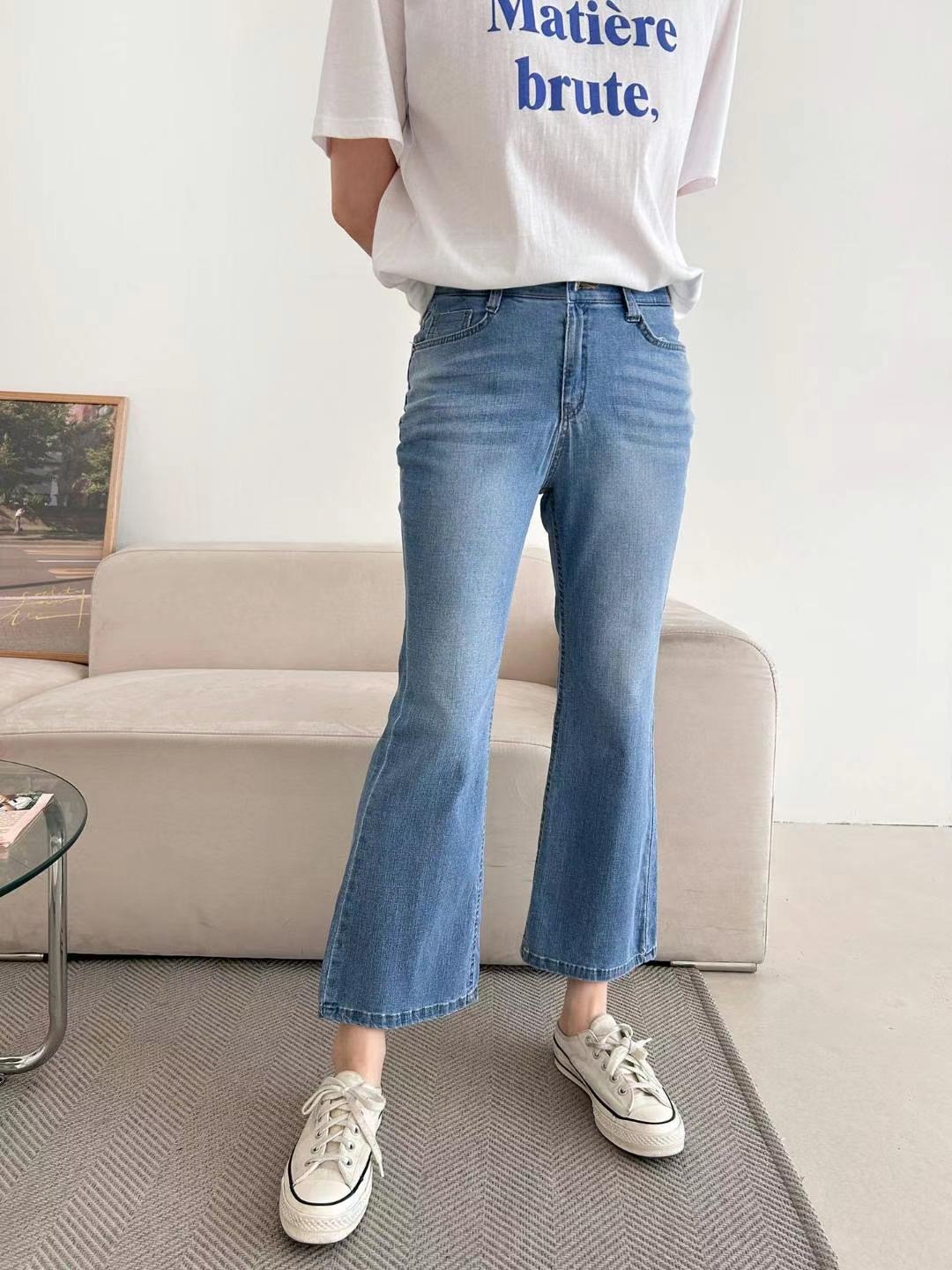 FLY DENIM東大門㊣代購女士新品熱賣人氣真品25春夏牛仔褲喇叭FLY DENIM牛仔褲