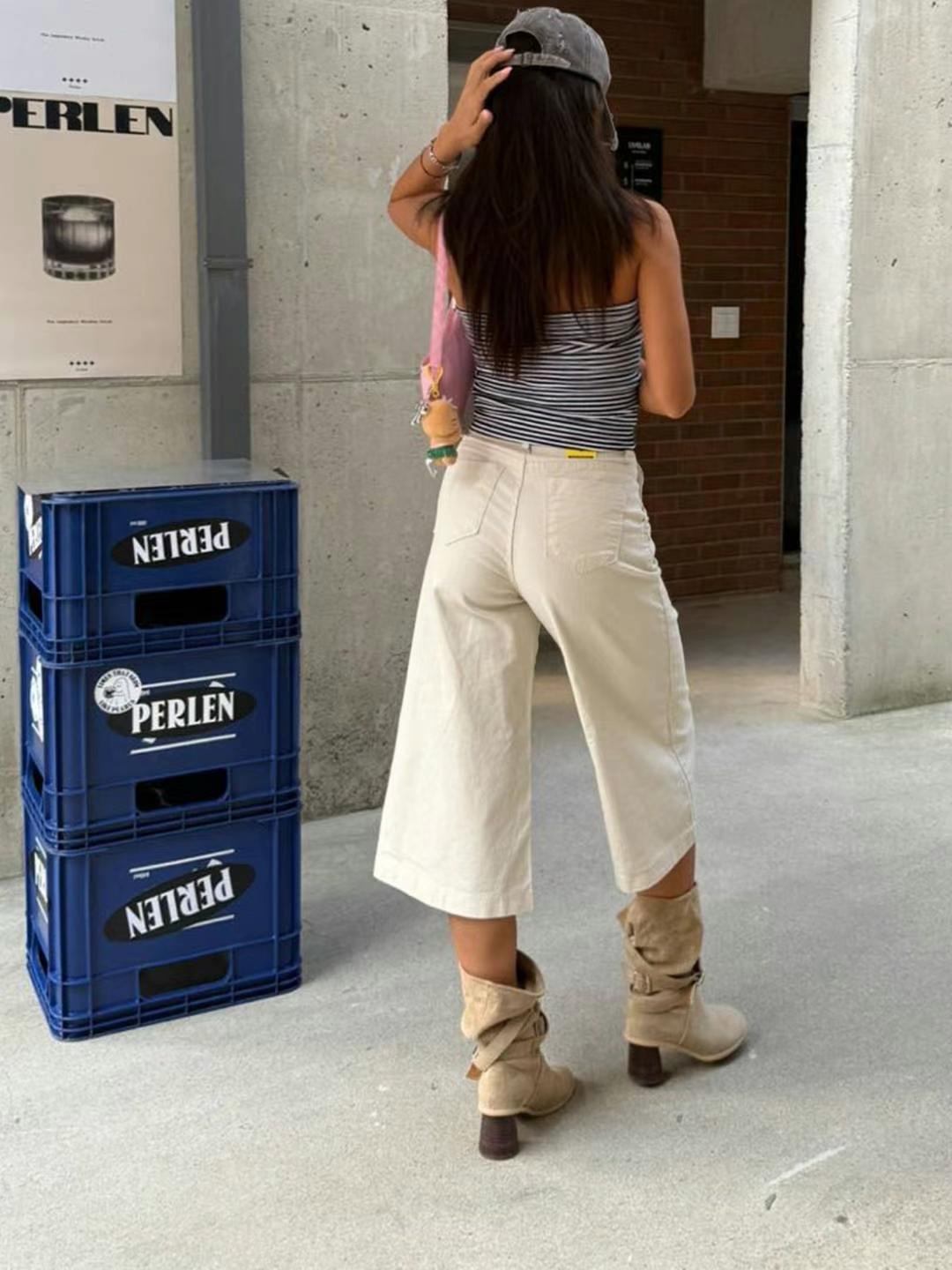 FLY DENIM韓國代購㊣女士新款休閑25春夏人氣職業推薦休閑褲FLY DENIM休閑褲