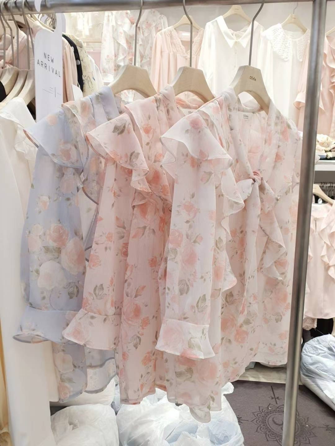 OLIVIA韓國直郵㊣女裝新品推薦25春夏人氣時尚熱賣襯衫蕾絲衫OLIVIA襯衫/蕾絲衫