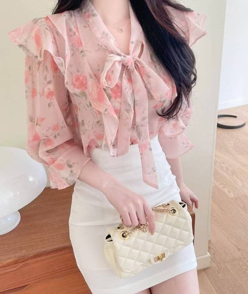 OLIVIA韓國直郵㊣女裝新品推薦25春夏人氣時尚熱賣襯衫蕾絲衫OLIVIA襯衫/蕾絲衫圖色2