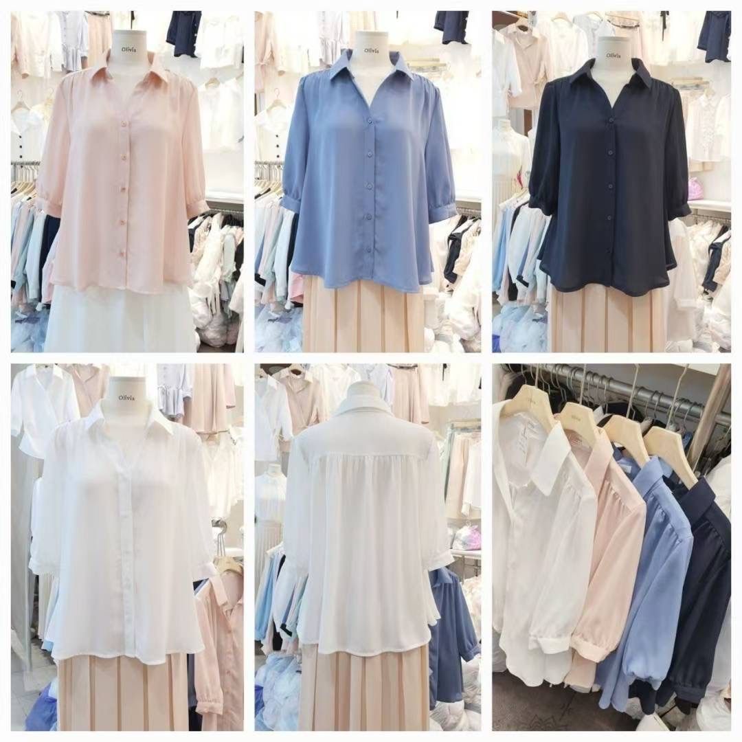 OLIVIA韓國直郵㊣女士新品時尚推薦休閑熱賣25春夏襯衫蕾絲衫OLIVIA襯衫/蕾絲衫