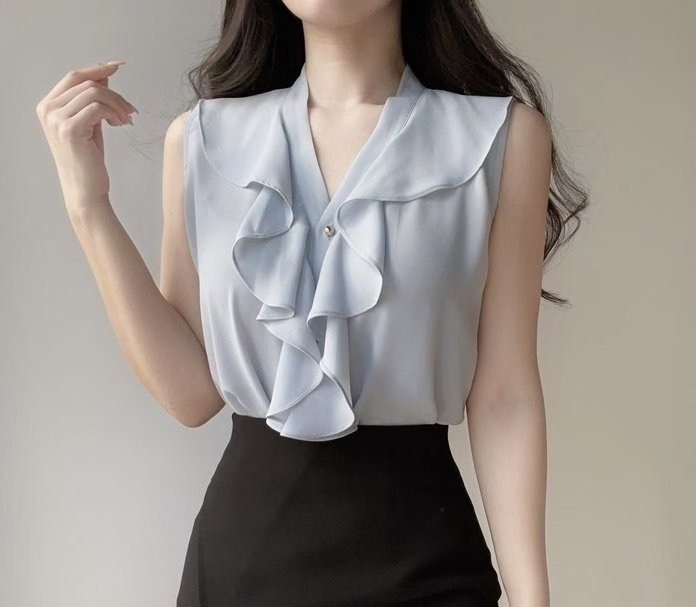 OLIVIA韓國直郵㊣女士新品25春夏休閑推薦職業熱賣襯衫蕾絲衫OLIVIA襯衫/蕾絲衫圖色1