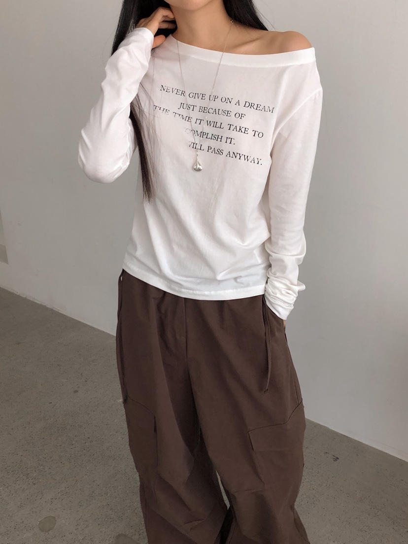 ZITTEN韓國代購㊣女裝新款真品職業休閑25春夏時尚熱賣長袖T恤ZITTEN長袖T恤