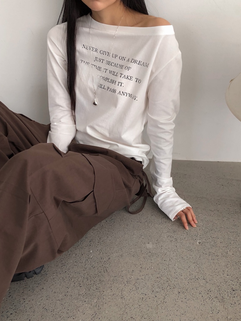 ZITTEN韓國代購㊣女裝新款真品職業休閑25春夏時尚熱賣長袖T恤ZITTEN長袖T恤