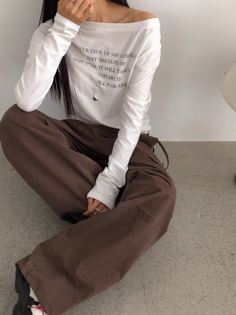 ZITTEN韓國代購㊣女裝新款真品職業休閑25春夏時尚熱賣長袖T恤ZITTEN長袖T恤