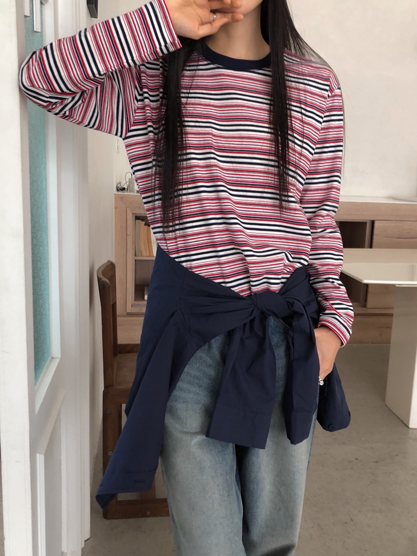 ZITTEN韓國代購㊣女士新款推薦真品職業25春夏人氣長袖T恤短款ZITTEN長袖T恤