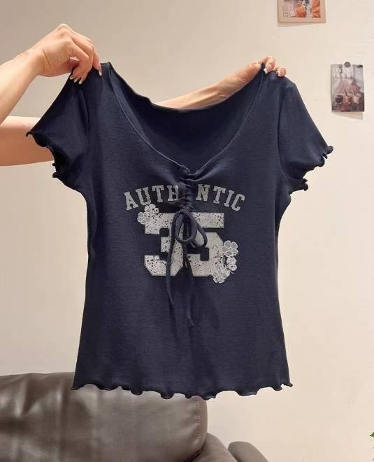 BLUESTAR韓國代購㊣女裝新品休閑職業25春夏人氣時尚推薦T恤BLUESTERT恤圖色1