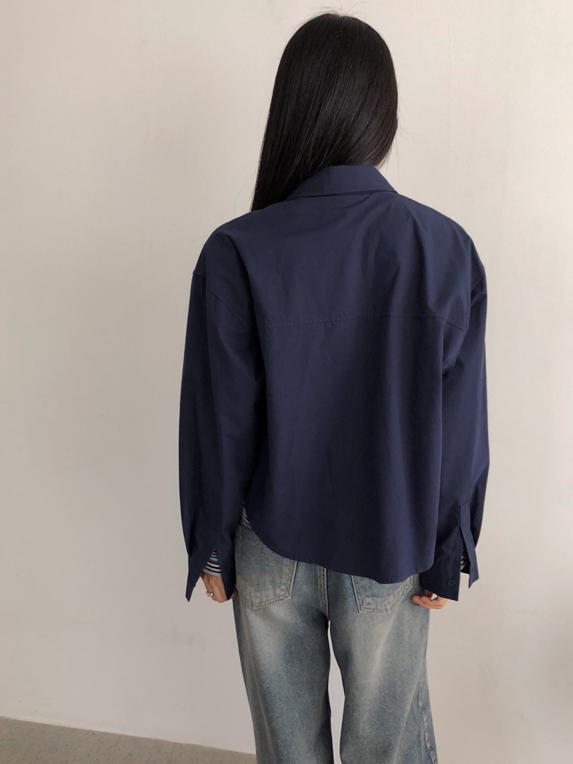 ZITTEN東大門㊣代購女裝新款休閑人氣職業襯衫蕾絲衫刺繡短款ZITTEN襯衫/蕾絲衫