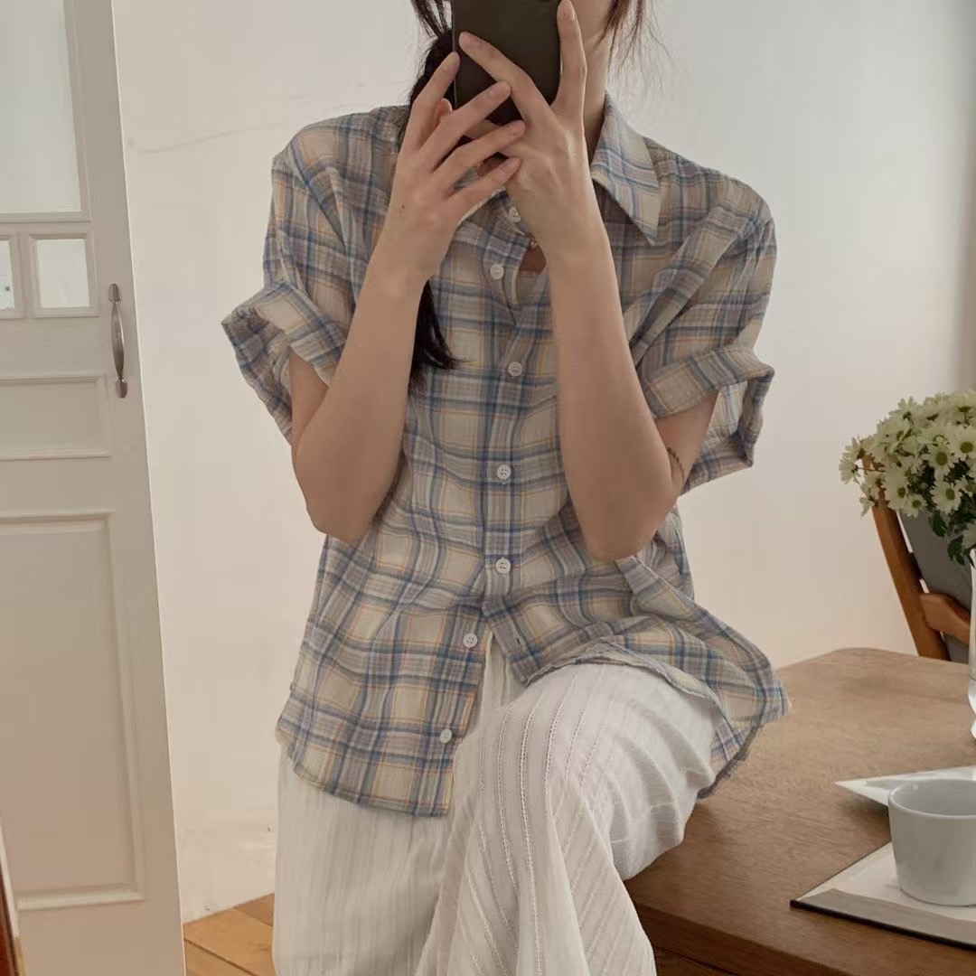BREEZE-OT韓國直郵㊣女裝新品25春夏職業真品時尚襯衫蕾絲衫BREEZE-OT襯衫/蕾絲衫