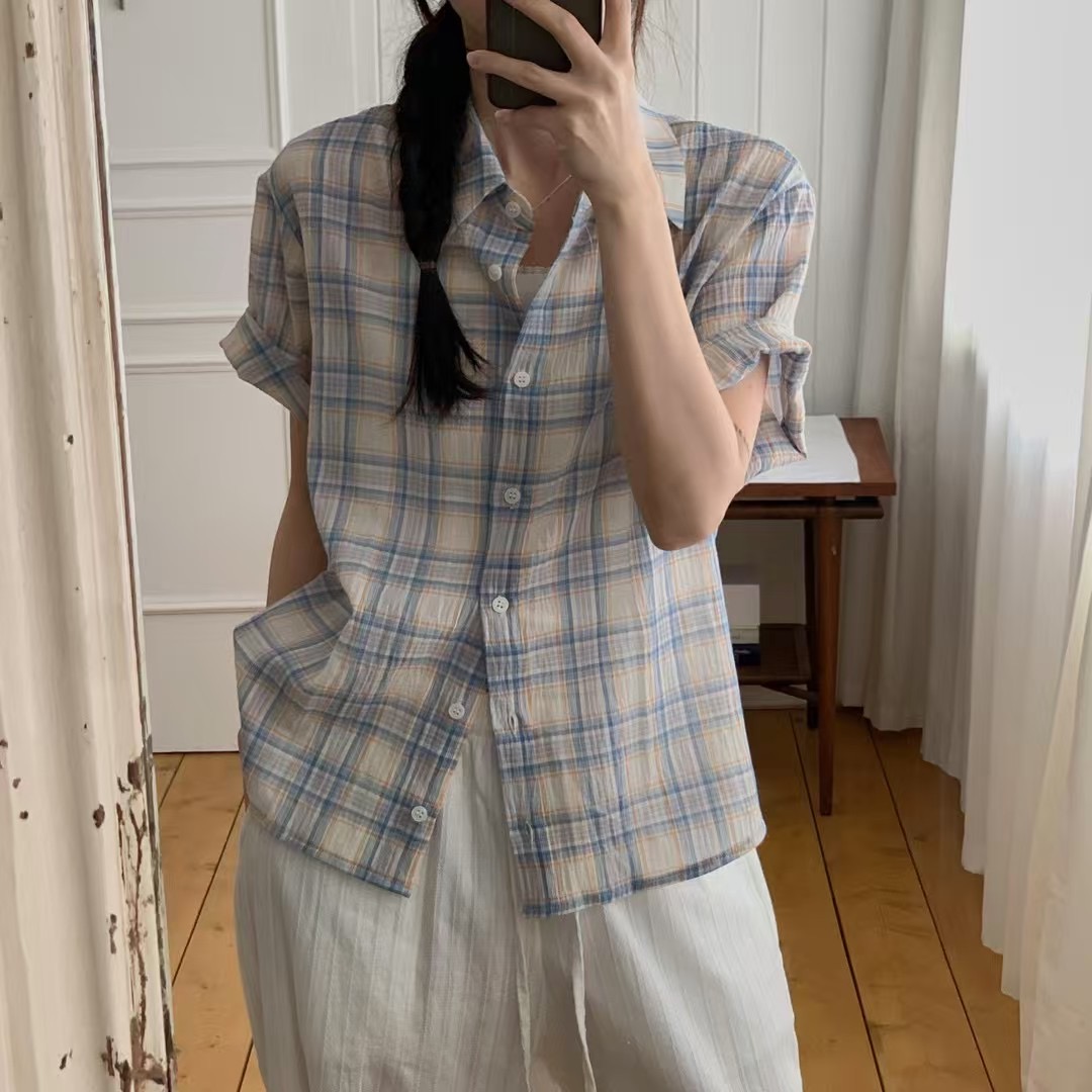 BREEZE-OT韓國直郵㊣女裝新品25春夏職業真品時尚襯衫蕾絲衫BREEZE-OT襯衫/蕾絲衫