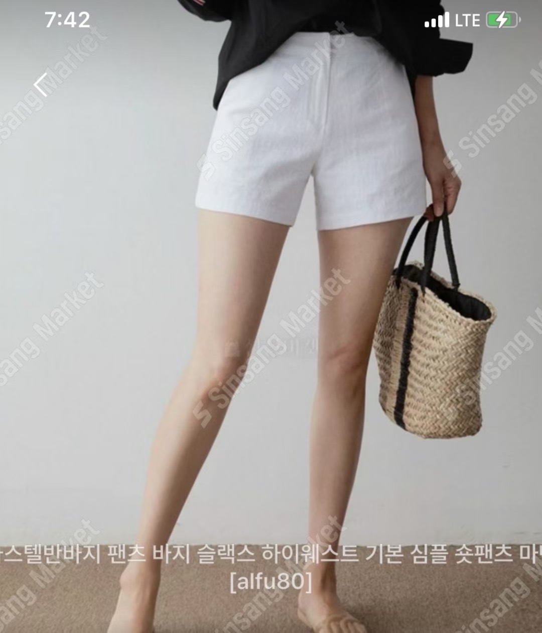 LUVLUV-럽럽-OT東大門㊣實拍女裝新款真品人氣25春夏短褲亞麻LUVLUV-럽럽-OT短褲