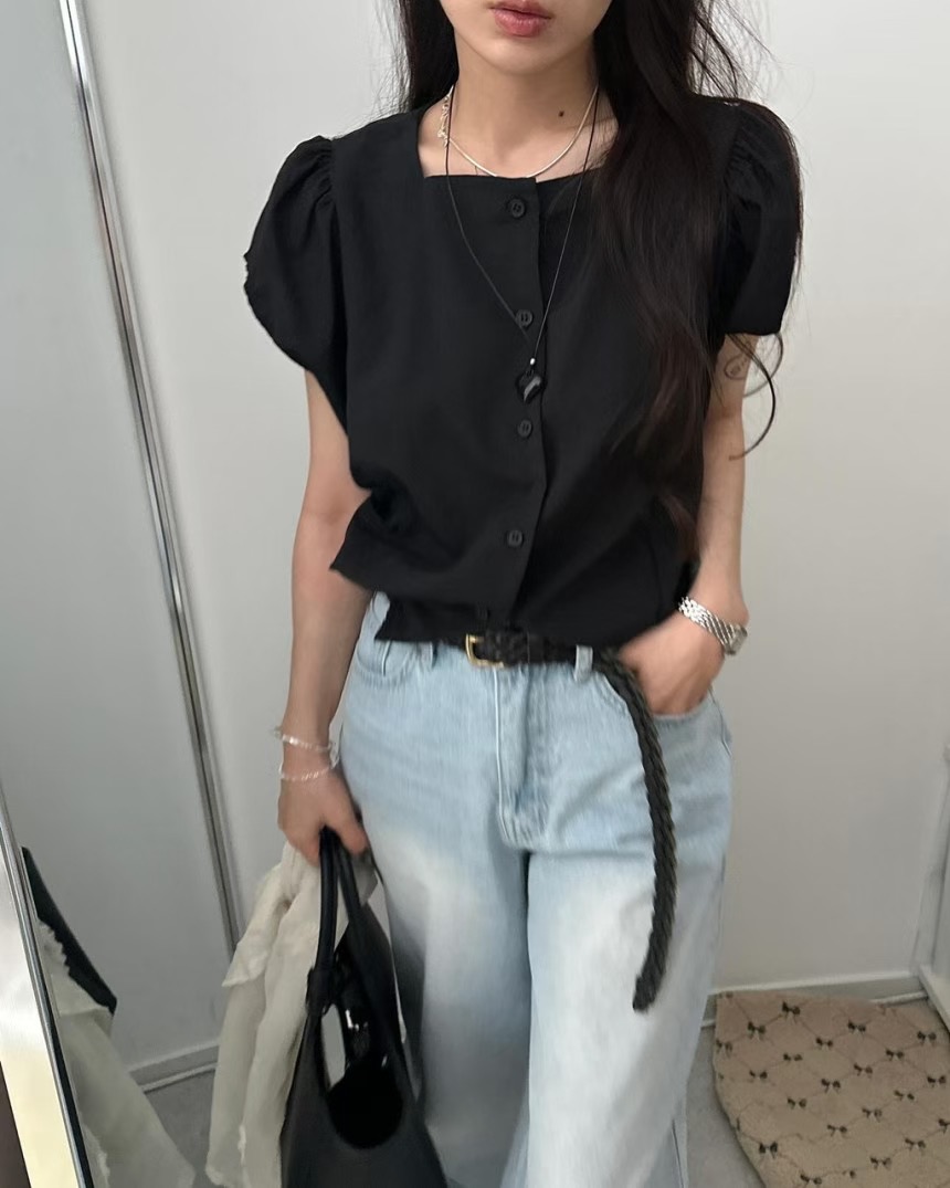 INBIBLE韓國直郵㊣女士新品推薦休閑時尚熱賣25春夏襯衫蕾絲衫INBIBLE襯衫/蕾絲衫圖色2