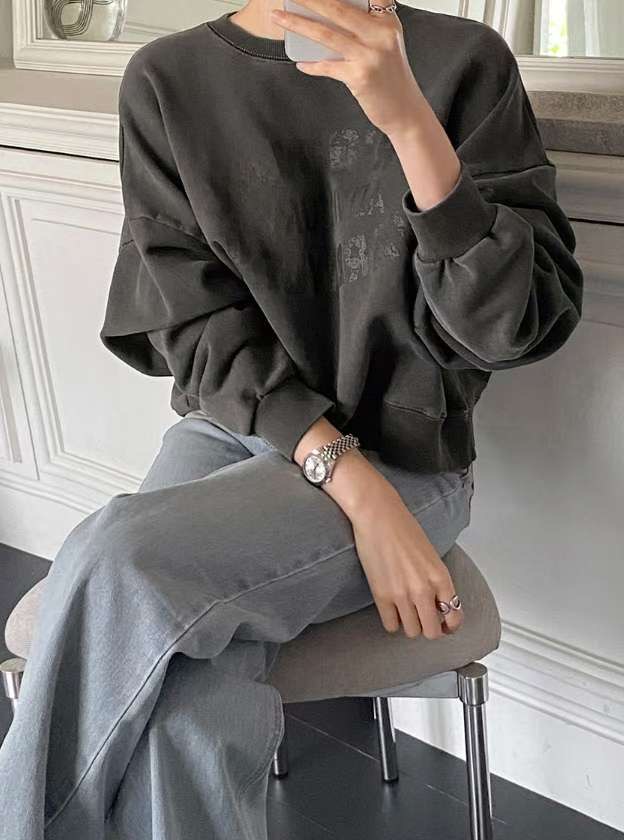 BBIBBICO東大門㊣代購女裝新品人氣時尚熱賣推薦職業休閑衛衣BBIBBICO衛衣圖色3