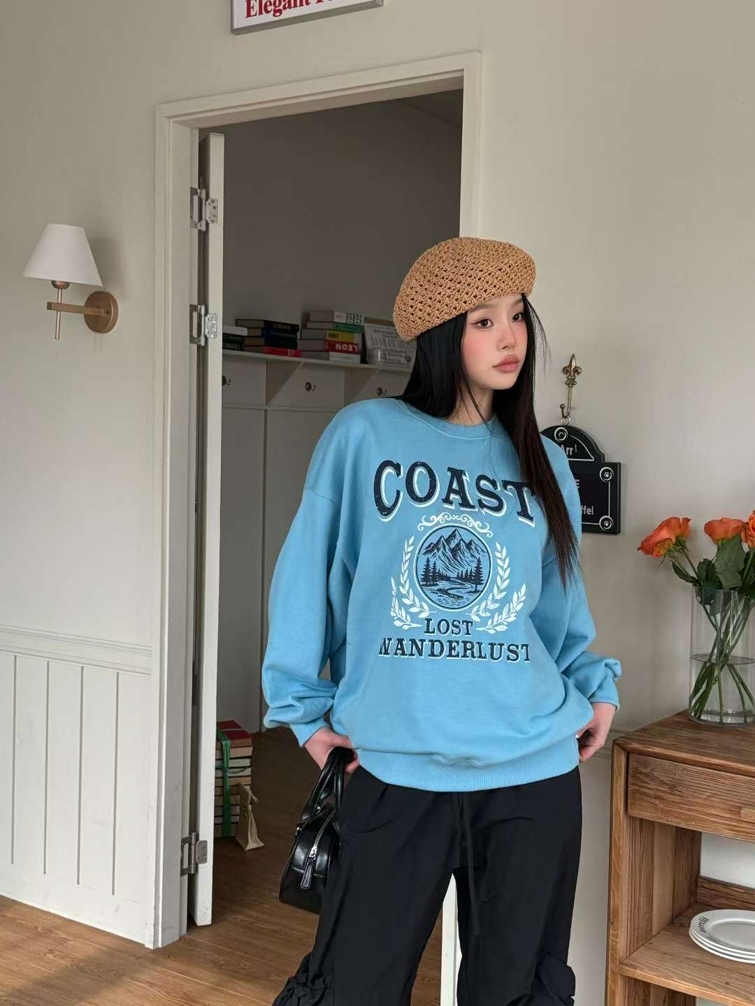 BBIBBICO東大門㊣代購女士新款休閑熱賣人氣職業推薦時尚衛衣BBIBBICO衛衣圖色2