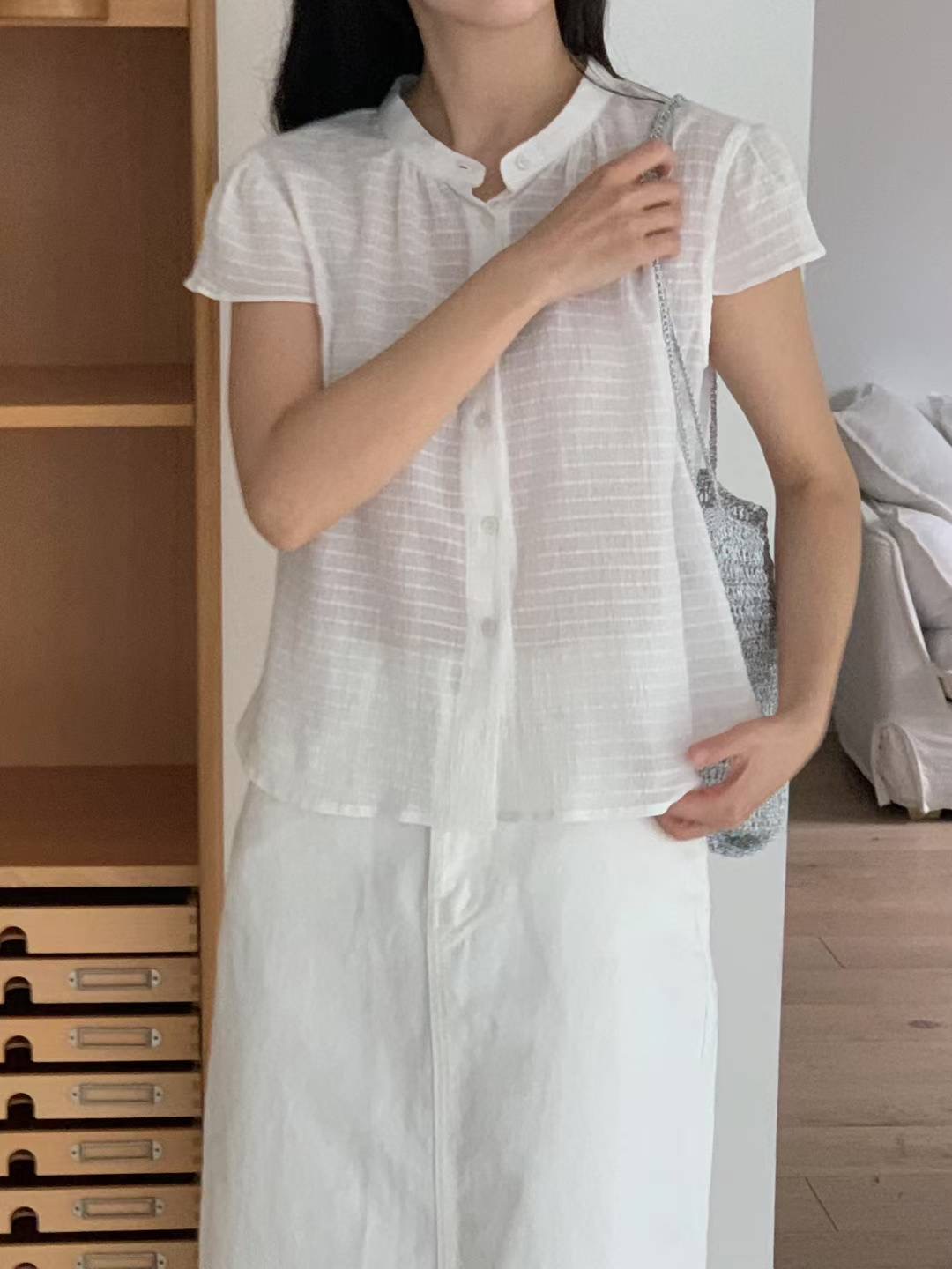 BILLOW韓國直郵㊣女裝新品人氣25春夏熱賣休閑推薦襯衫蕾絲衫BILLOW襯衫/蕾絲衫