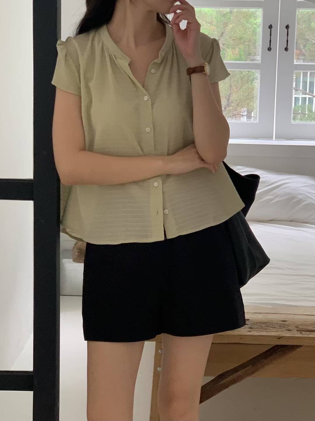 BILLOW韓國直郵㊣女裝新品人氣25春夏熱賣休閑推薦襯衫蕾絲衫BILLOW襯衫/蕾絲衫圖色3