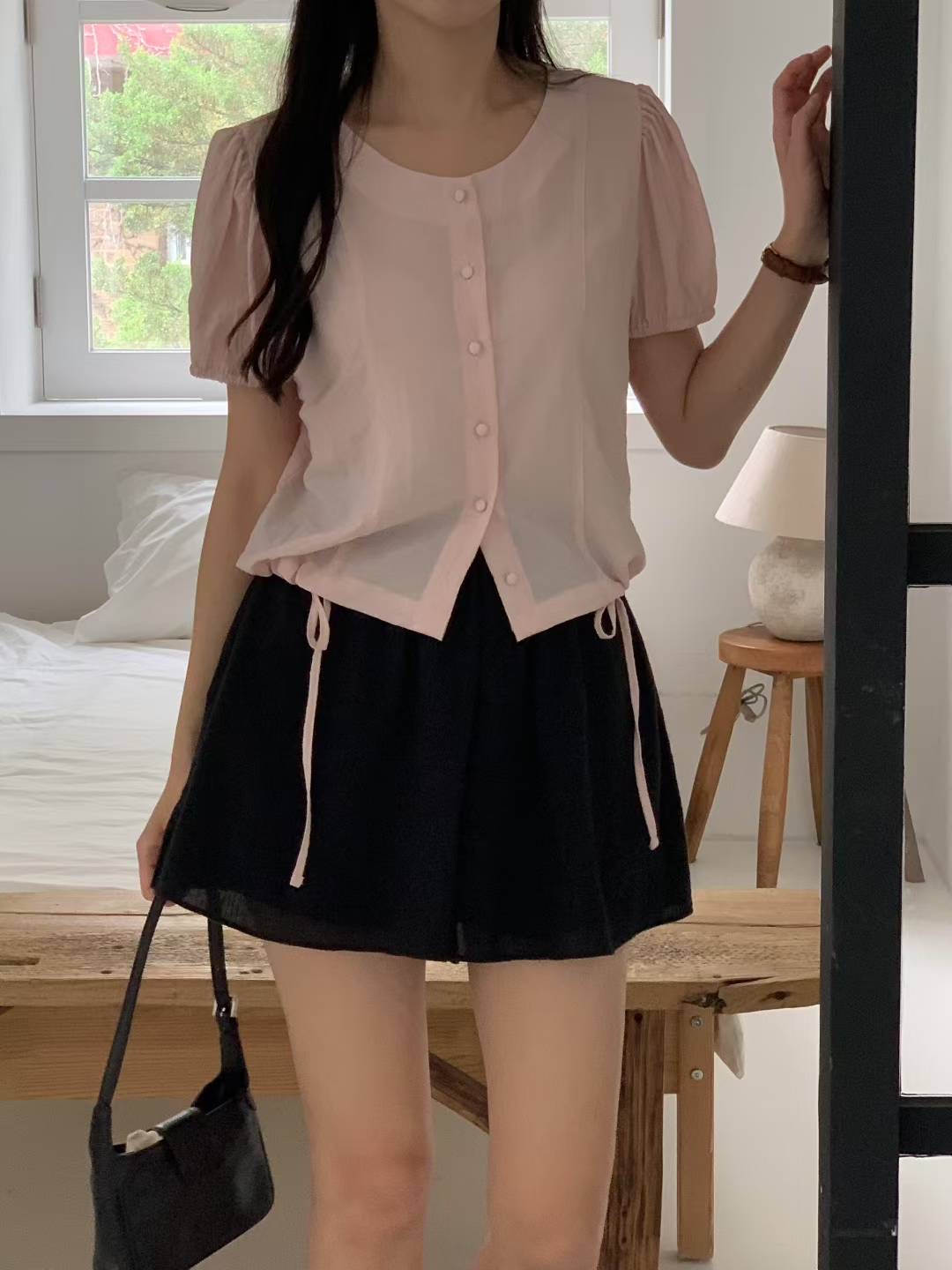 BILLOW東大門㊣直郵女士新款推薦真品時尚熱賣人氣襯衫蕾絲衫BILLOW襯衫/蕾絲衫圖色1