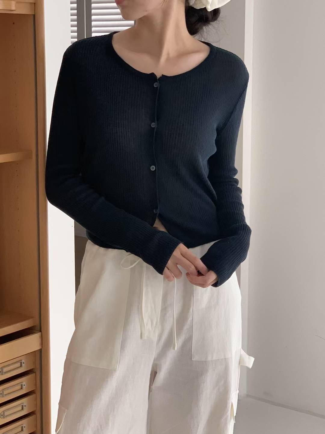 BILLOW韓國代購㊣女士新品25春夏職業推薦人氣休閑熱賣針織衫BILLOW針織衫圖色3