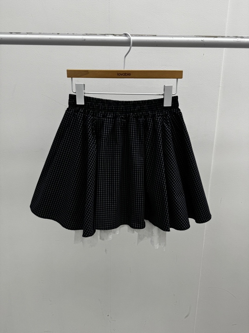 LOVABLE東大門㊣直郵女裝新品休閑時尚人氣半身裙中短裙格紋LOVABLE半身裙/中短裙圖色2