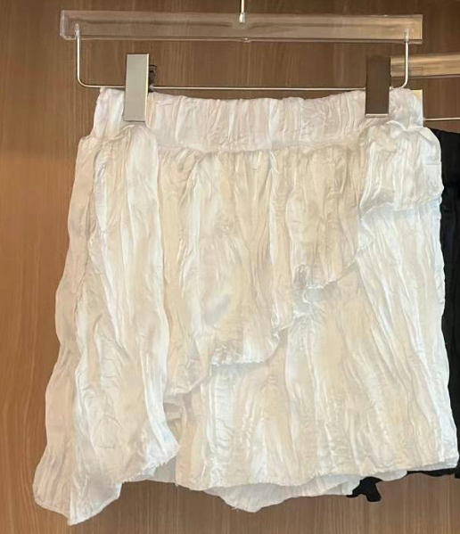 UNA-T東大門㊣直郵女裝新款時尚推薦職業人氣短裙百褶緞面UNA-T短裙