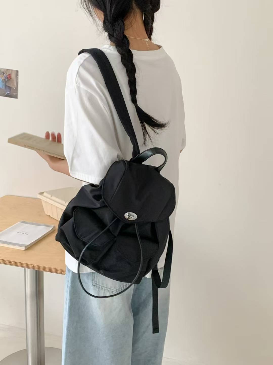 ORANGE-오렌지-OT韓國直郵㊣女裝新品休閑熱賣雙肩背包口袋ORANGE雙肩背包圖色3