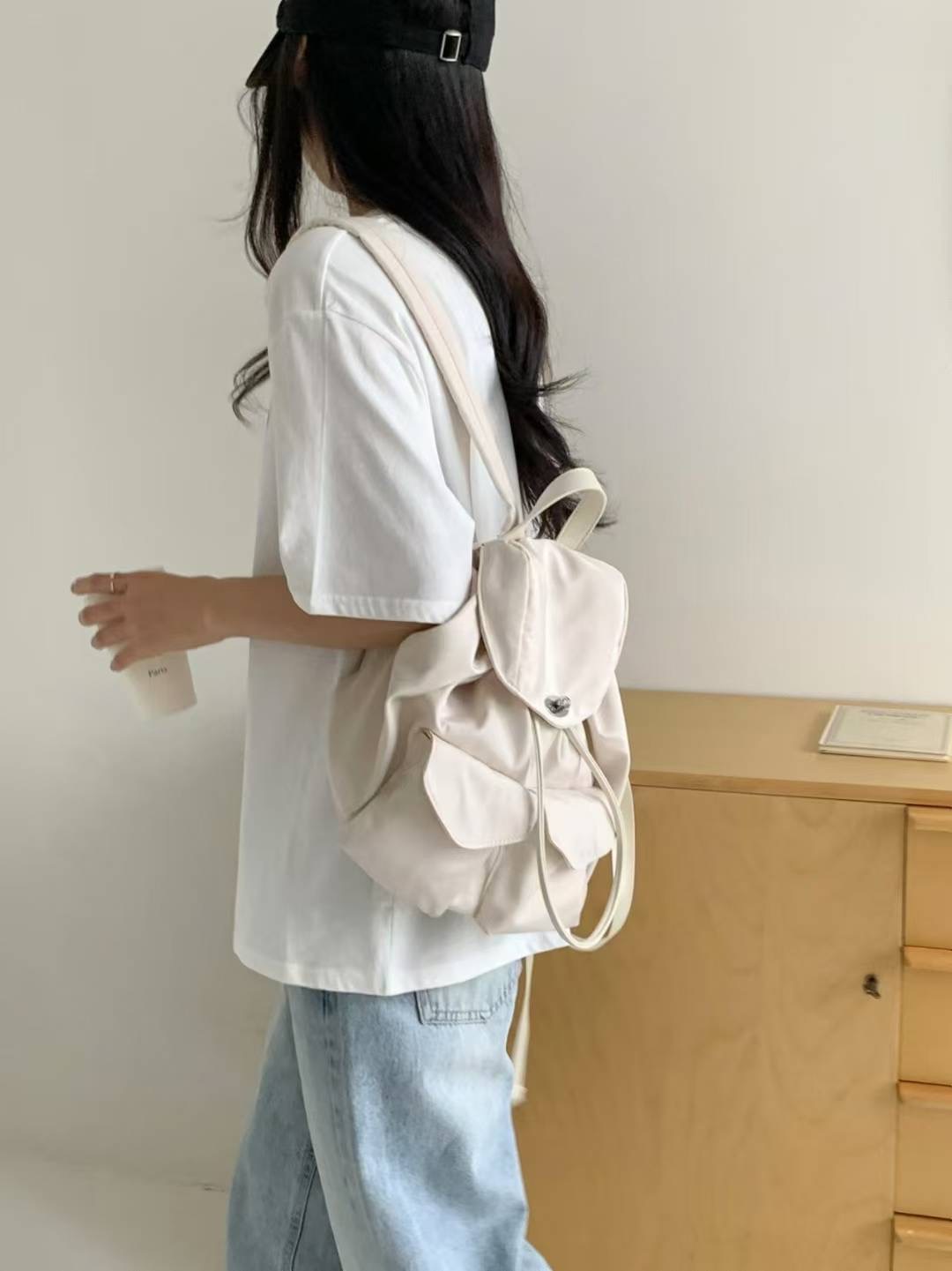 ORANGE-오렌지-OT韓國直郵㊣女裝新品休閑熱賣雙肩背包口袋ORANGE雙肩背包圖色4