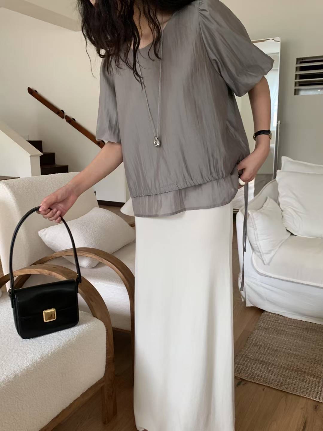 FEVER東大門㊣直郵女裝新款職業熱賣人氣25春夏休閑襯衫蕾絲衫FEVER襯衫/蕾絲衫