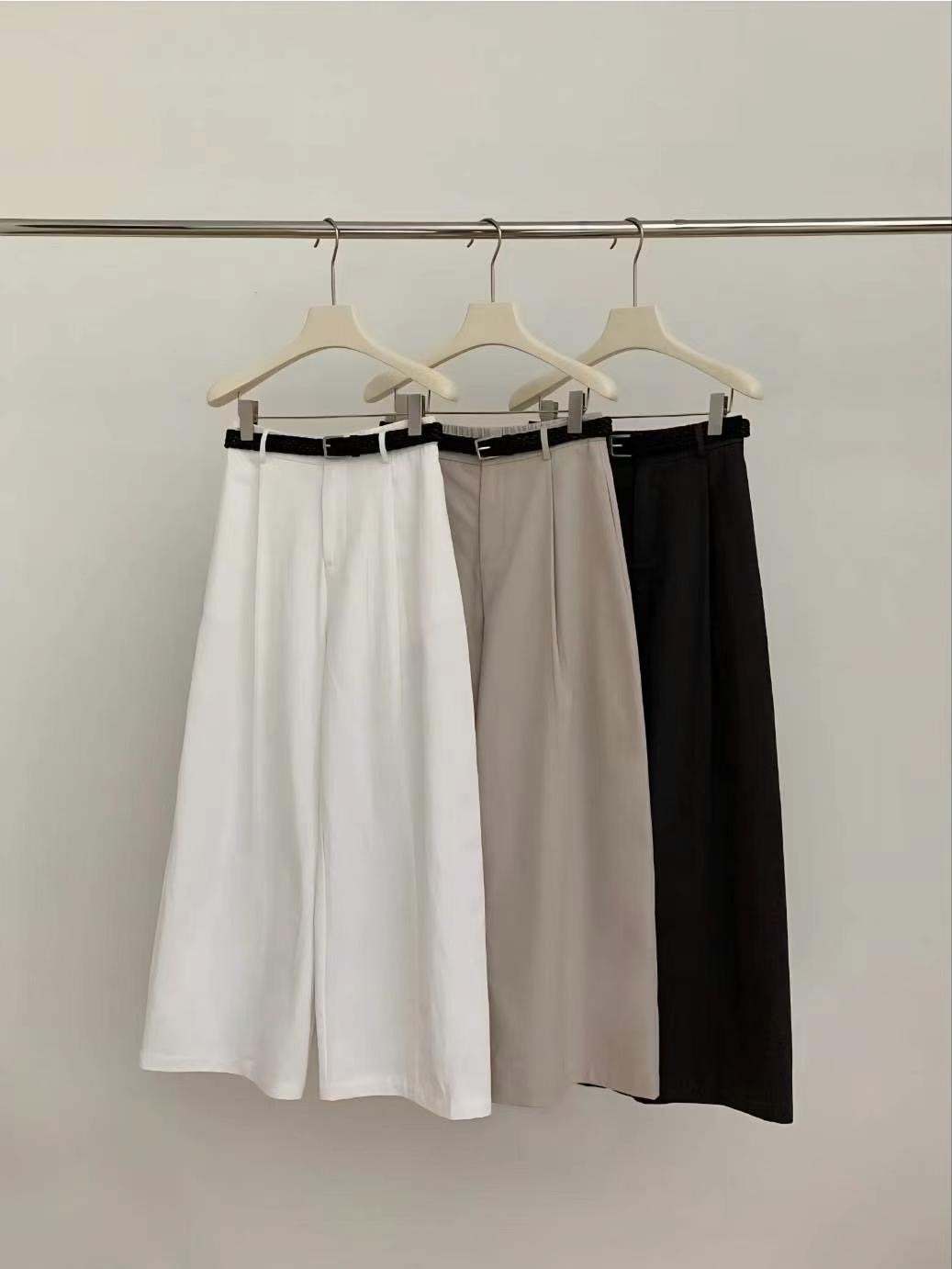 J-STORY韓國直郵㊣女裝新品25春夏休閑熱賣休閑褲不含腰帶J-STORY休閑褲圖色3左三色