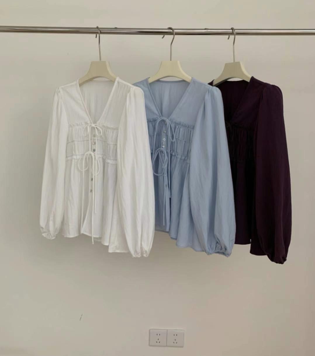 J-STORY韓國直郵㊣女士新品推薦職業時尚25春夏襯衫蕾絲衫J-STORY襯衫/蕾絲衫圖色3左三色