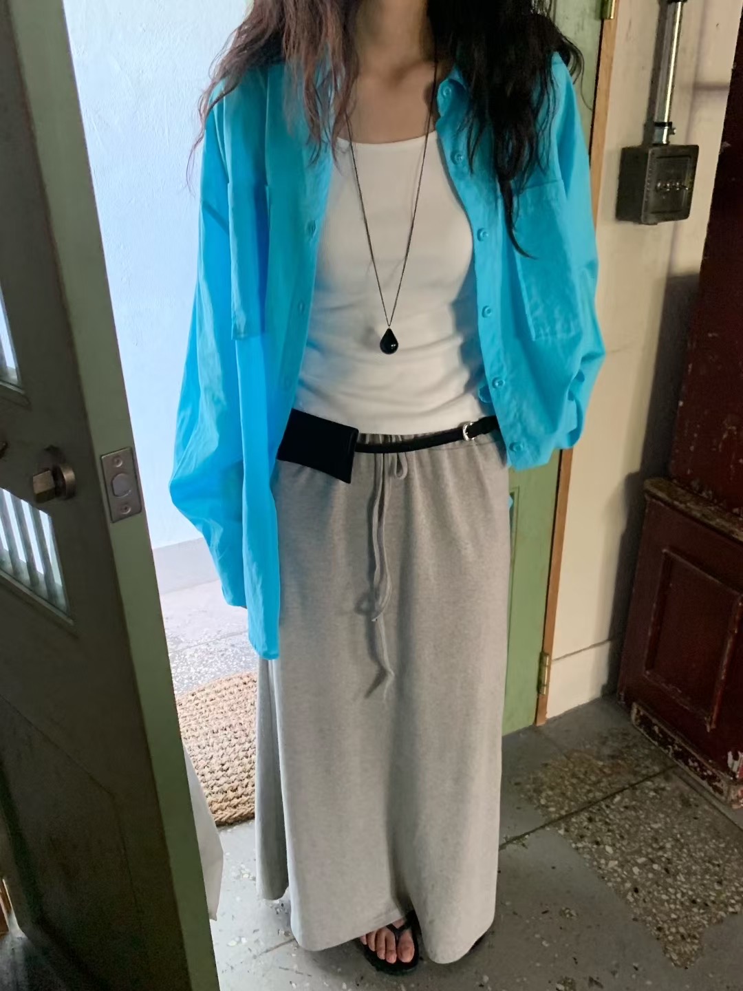 FEVER韓國代購㊣女士新款25春夏休閑職業推薦熱賣襯衫蕾絲衫FEVER襯衫/蕾絲衫圖色2