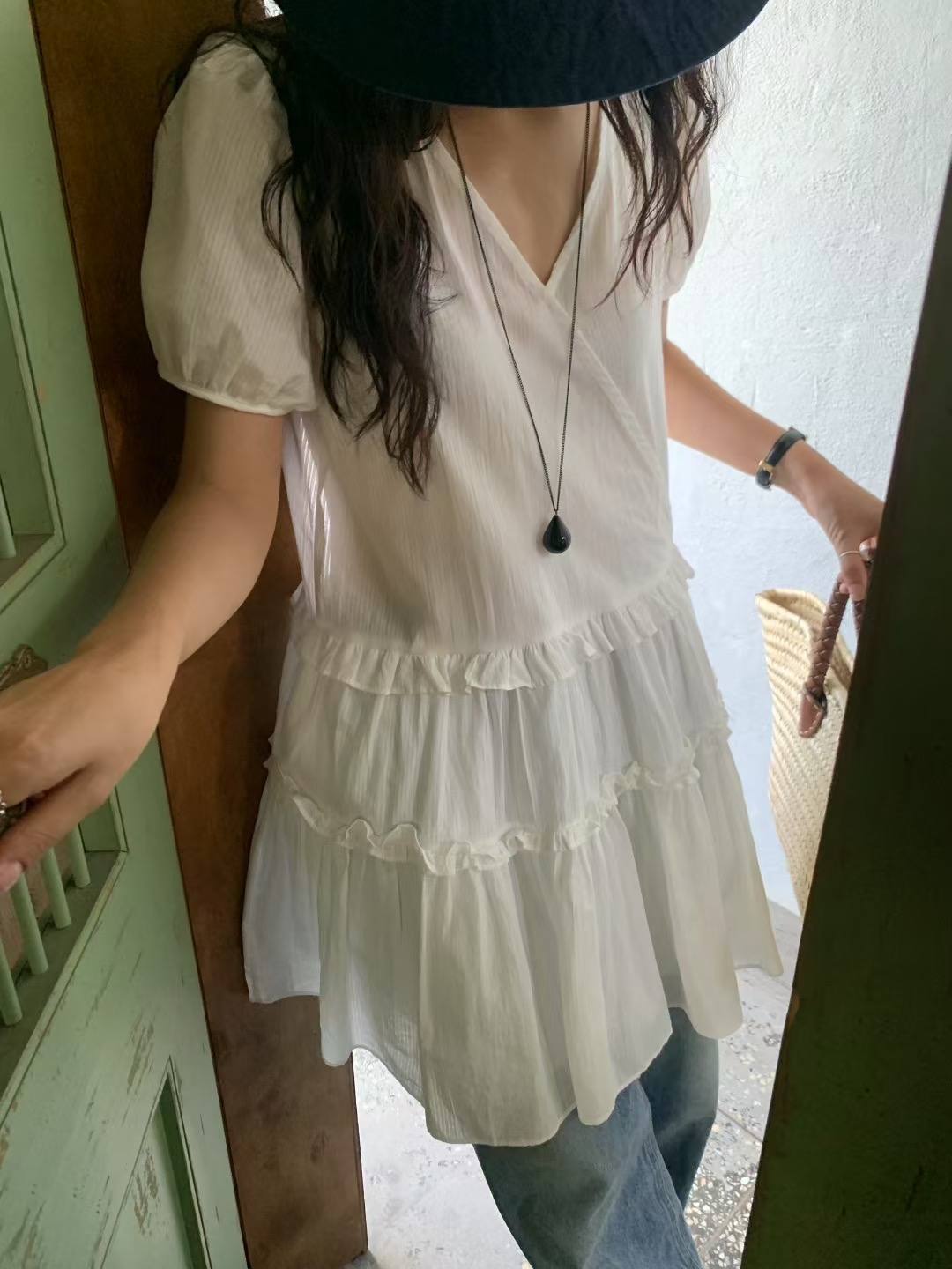 FEVER東大門㊣實拍女裝新款時尚職業人氣推薦25春夏連衣裙含腰包FEVER連衣裙圖色2