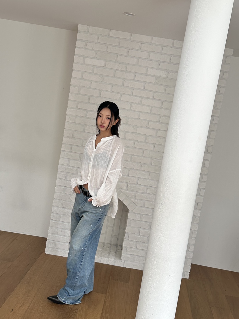 I MFACT東大門㊣實拍女士新款休閑時尚職業25秋夏襯衫蕾絲衫I MFACT襯衫/蕾絲衫