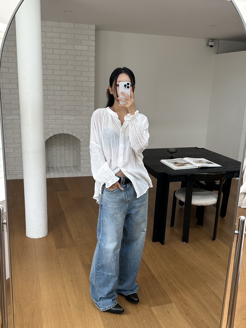 I MFACT東大門㊣實拍女士新款休閑時尚職業25秋夏襯衫蕾絲衫I MFACT襯衫/蕾絲衫