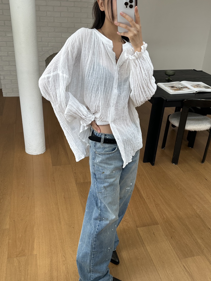 I MFACT東大門㊣實拍女士新款休閑時尚職業25秋夏襯衫蕾絲衫I MFACT襯衫/蕾絲衫