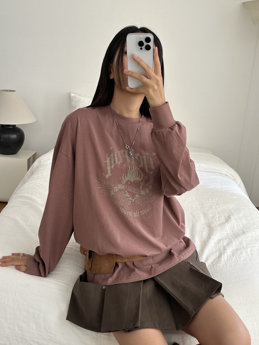 I MFACT韓國代購㊣女士新品職業推薦人氣時尚長袖T恤含腰包I MFACT長袖T恤
