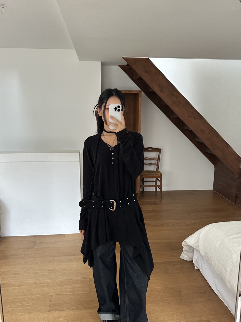 I MFACT韓國直郵㊣女士新款熱賣人氣時尚連衣裙不含腰帶短款I MFACT連衣裙