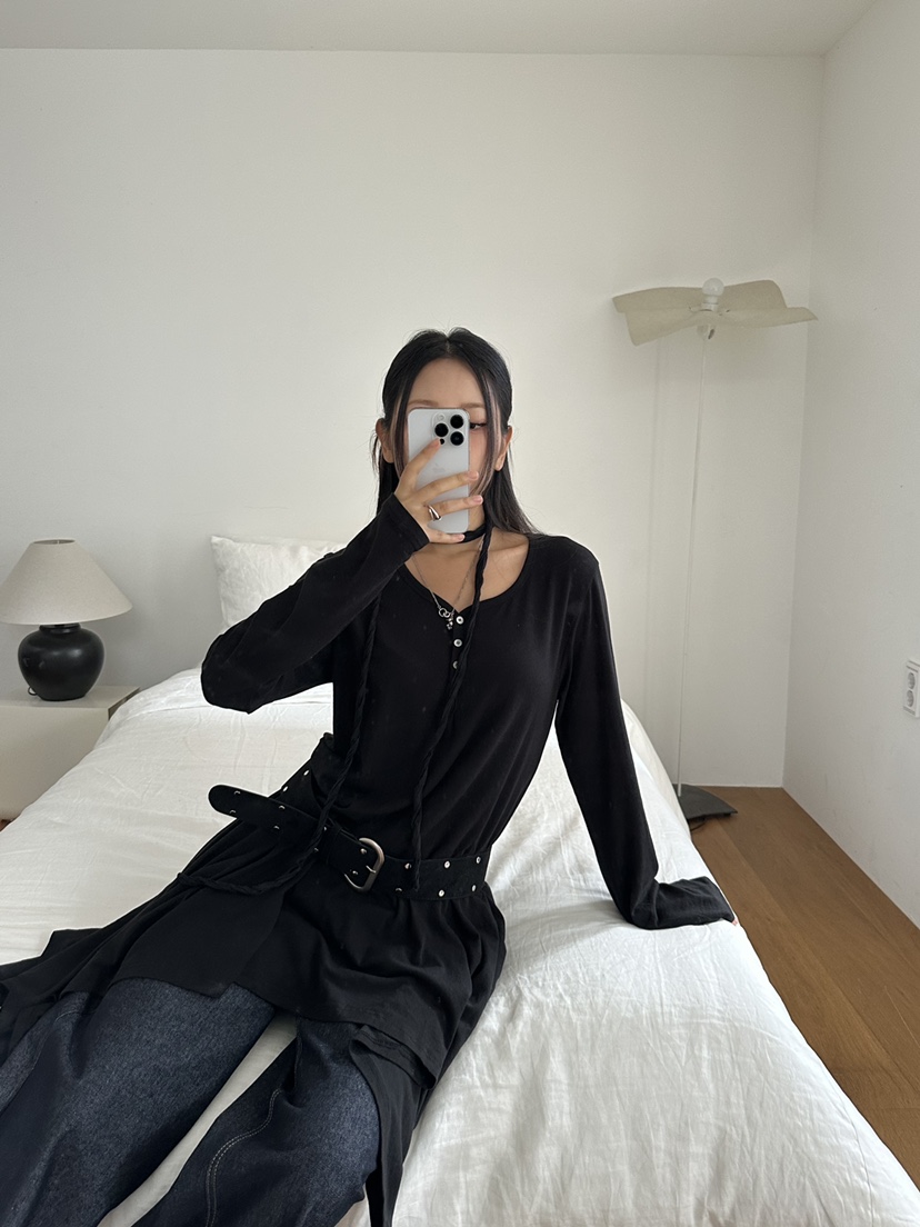 I MFACT韓國直郵㊣女士新款熱賣人氣時尚連衣裙不含腰帶短款I MFACT連衣裙