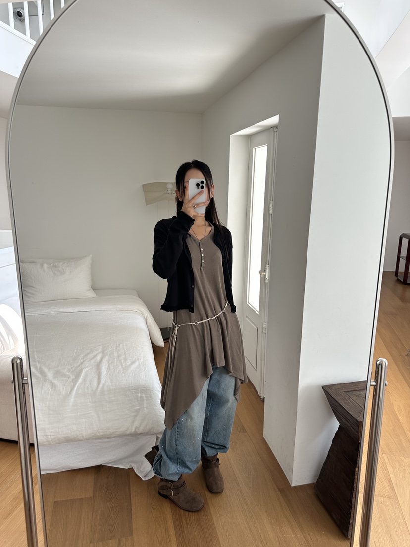 I MFACT韓國直郵㊣女士新款熱賣人氣時尚連衣裙不含腰帶短款I MFACT連衣裙